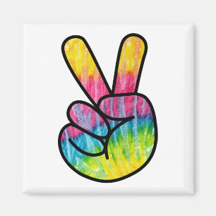 Íman Botão de Sinal de Paz Hippie