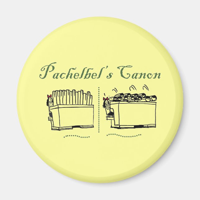 Íman botão do Canon de Pachelbel (Frente)