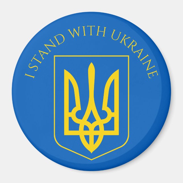 Íman botão emblem ukraine (Frente)