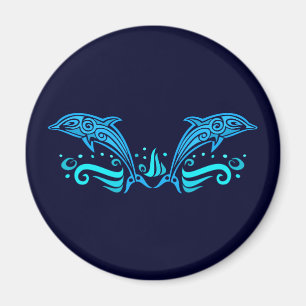 Íman Botão Golfinhos Tribal