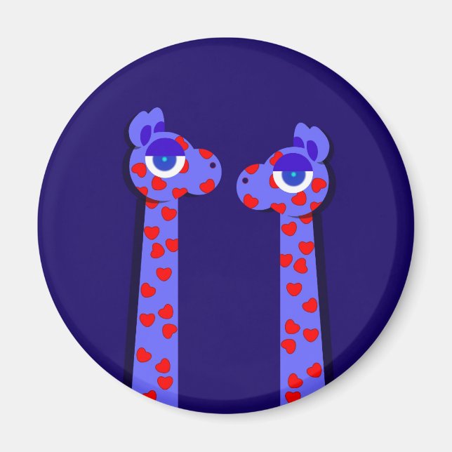Íman Botão HEART GIRAFFES (Frente)