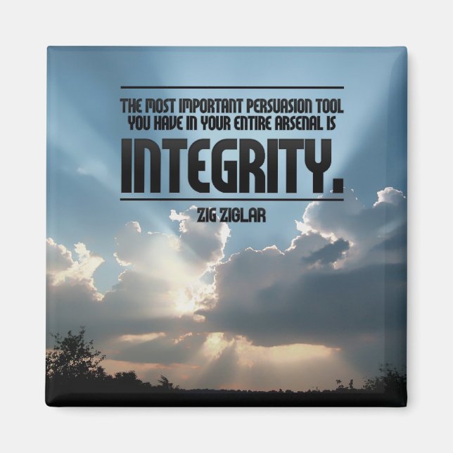 Íman Botão Inspiração de Integridade (Frente)