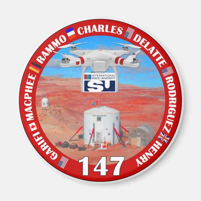 Íman Botão Magnético MDRS Crew 147 (Frente)