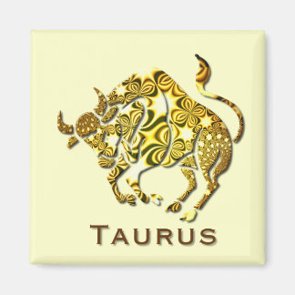 Íman Botão Quadrado Taurus Zodiac