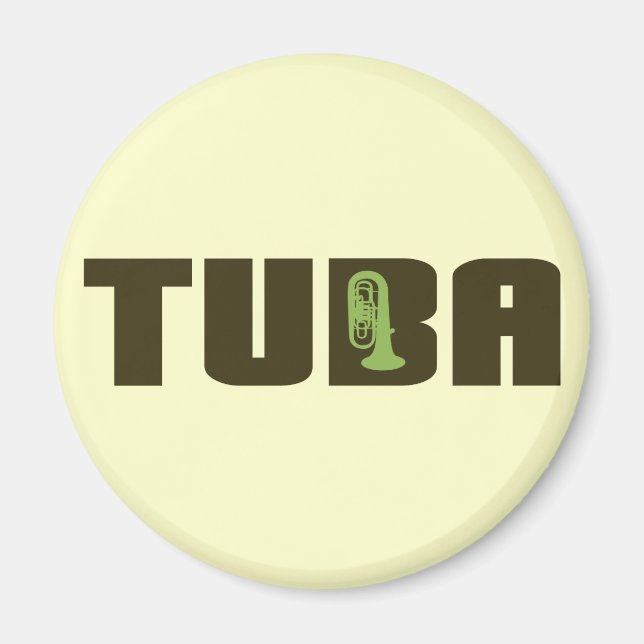 Íman Botão Tuba Verde (Frente)