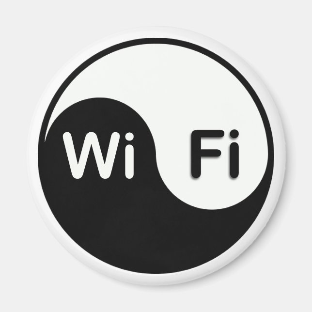 Íman Botão Yin Yang wi-fi do ímã (Frente)