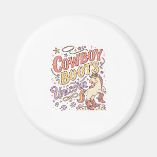 Íman Botas de Cowboy Unicórnio Caprichoso Zazzle Desi
