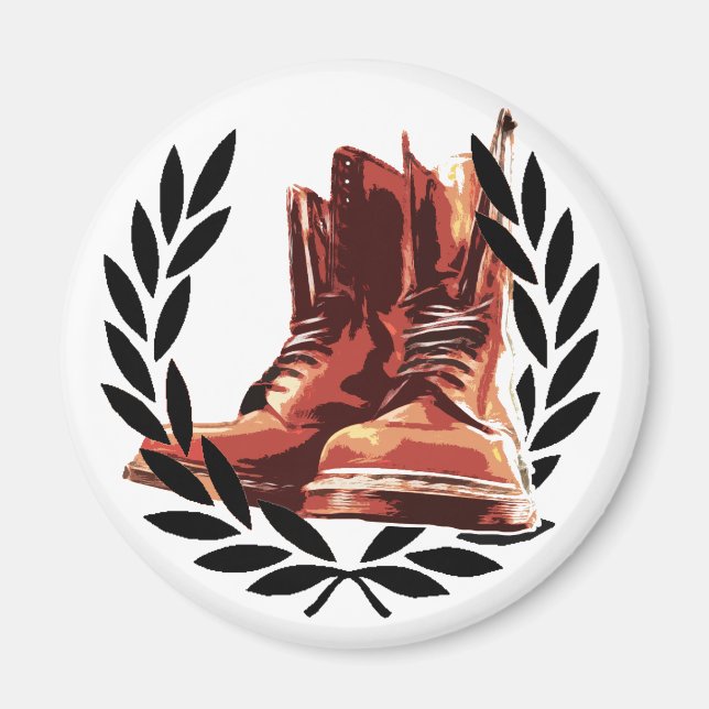 Íman botas de pele (Frente)