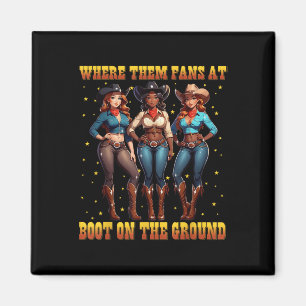 Íman Botas No Ground Black Cowgirl Western Onde