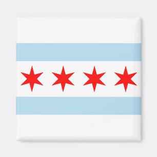 Íman Botões da bandeira de Chicago