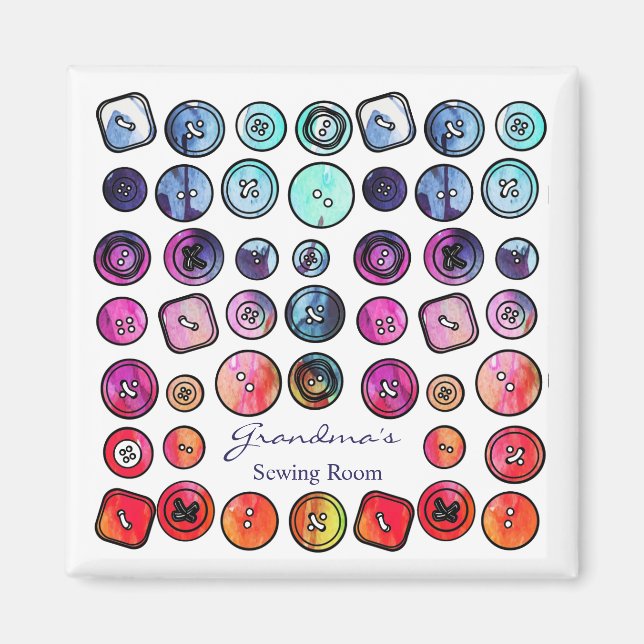 Íman Botões de costura personalizados (Frente)