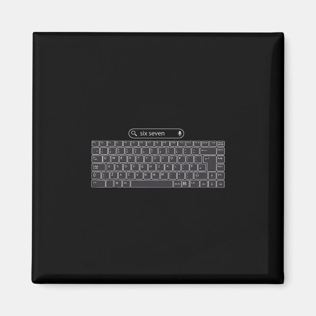 Íman Botões de Teclado de Meme Engraçado 67 (Frente)
