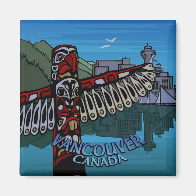 Íman Botões e presentes do ímã de Souvenir do Vancouver (Frente)