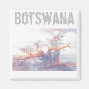 Íman Botsuana Kubu Ilha Baobab Tree Magnet