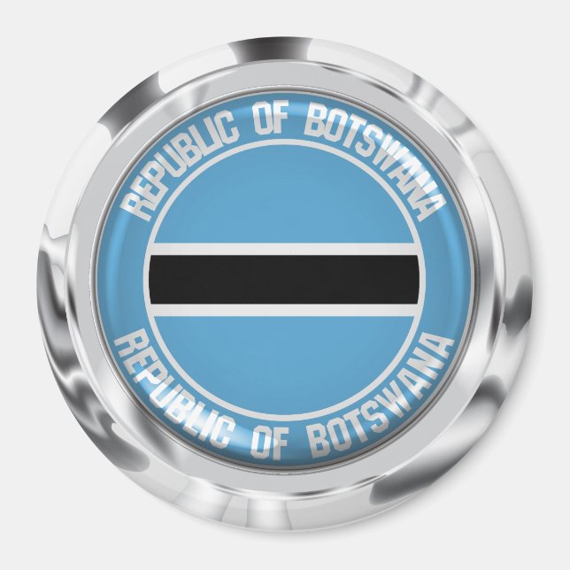 Íman Botsuana Round Emblem (Frente)