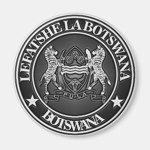 Íman Botsuana Round Emblem
