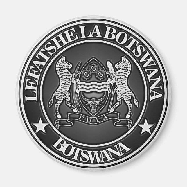 Íman Botsuana Round Emblem (Frente)