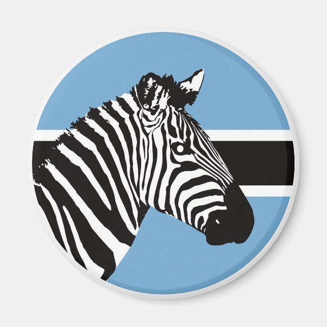 Íman Botsuana Zebra Batsuana Bandeira Animal Nacional (Frente)