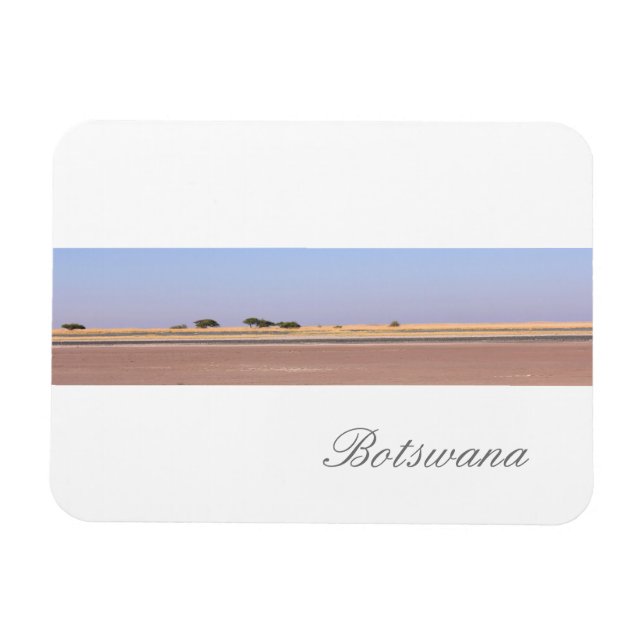 Íman Botswana Paisagem Salt Pans Savannah (Horizontal)