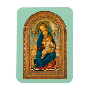 Íman Botticelli (1445-1510) Madonna & Criança Enthroned