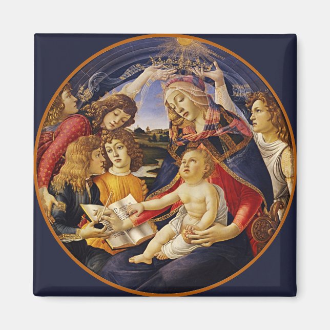Íman Botticelli Madonna e Child Magnet (Frente)