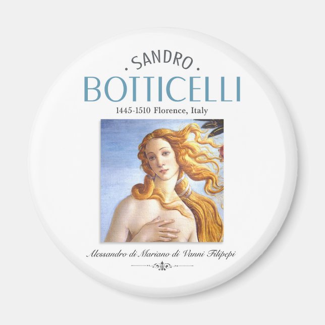 Íman Botticelli Nascimento de Pintura de Vênus e Biolog (Frente)