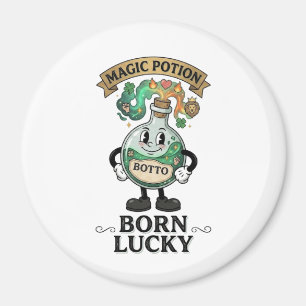Íman Botto Born Lucky Poção Mágica Mascote Cartoon Retr