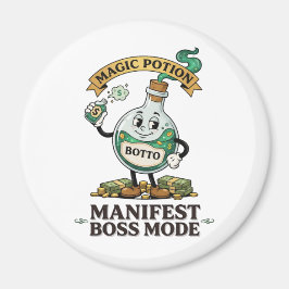 Íman Botto Manifest Modo Chefe Cartoon Retro dos Anos 1