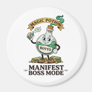 Íman Botto Manifest Modo Chefe Cartoon Retro dos Anos 1