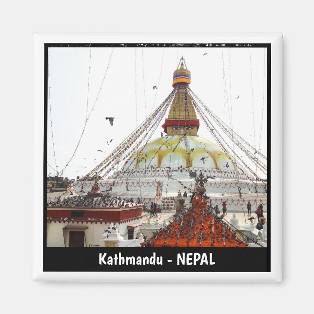 Íman Boudhanath Stupa, Flores Offers, Katmandu, Nepal (Frente)