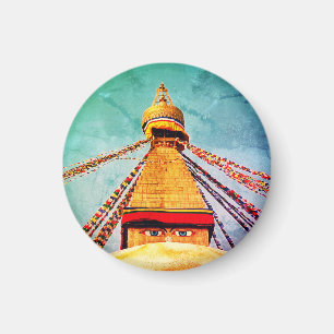 Íman Boudhanath Stupa, Olhos Buda, Himalaias, Nepal