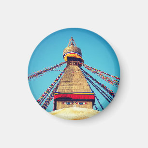 Íman Boudhanath Stupa, Olhos Buda, Himalaias, Nepal
