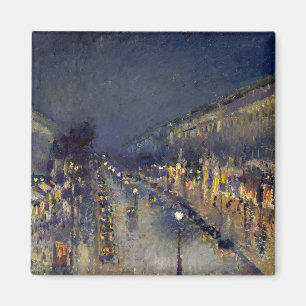 Íman Boulevard Montmartre na Night Pissarro