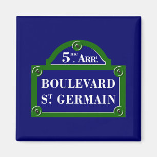 Íman Boulevard Santo-Germain, Paris Street Sign