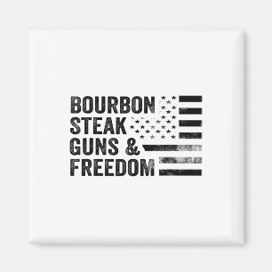 Íman Bourbon Steak Guns E Freedom Usa Flag Whiskey Pa