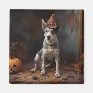 Íman Bovinos australianos abóboros no dia das bruxas as