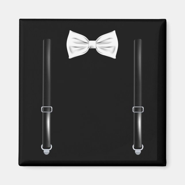 Íman Bow Tie With Suspenders Funny Wedding And Special  (Frente)