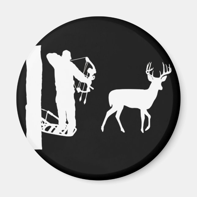 Íman Bowhunter em Treestand Shoting Deer (Frente)