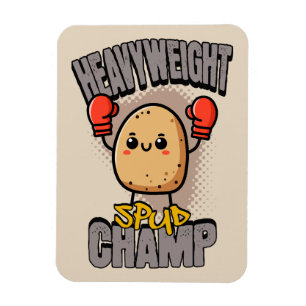 Íman Boxe de Batata Campeão Peso-Pesado Spud