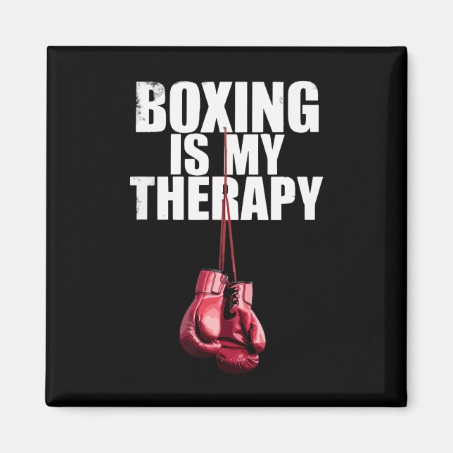 Íman Boxe É Minha Terapia Citação Boxe Kickboxing Boxea (Frente)