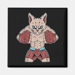 Íman Boxe Muay Thai Gato Devon Rex MMA Lutador Engraçad