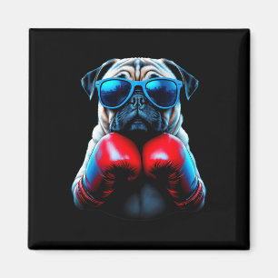 Íman Boxe Pug Cão Kickboxing Legal