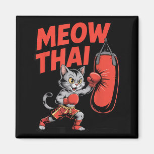 Íman Boxe Tailandesa Meow Gatos Divertidos Amantes do K