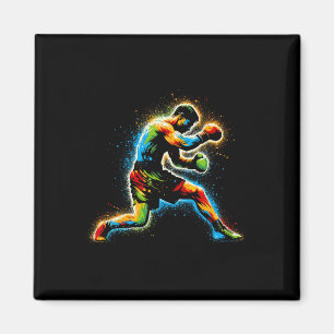 Íman Boxer Boxer Ring Arte Marcial Kickboxer Trai