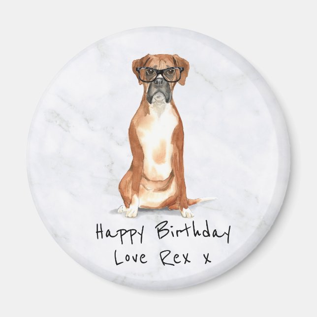 Íman Boxer Dog Personalizado Magnet (Frente)