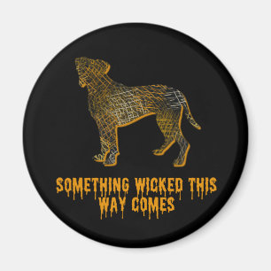 Íman Boxer Dog Silhouette Diversão Halloween Magnet