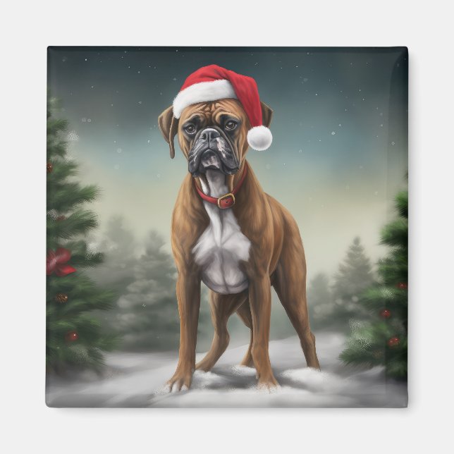 Íman Boxer em Neve Natal  (Frente)