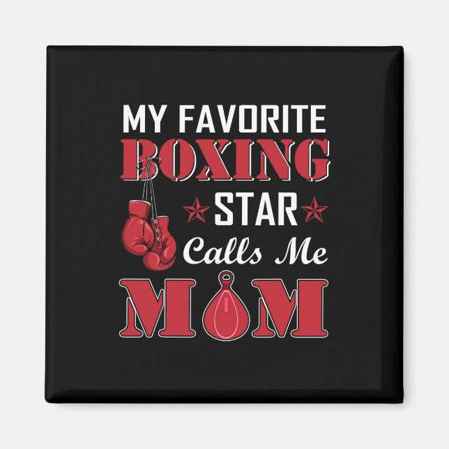 Íman Boxer Estrela de Boxe Favorita Chama Presente para (Frente)
