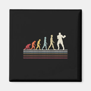 Íman Boxer Evolution Funny Boxer Gift Retro Vintage Bo