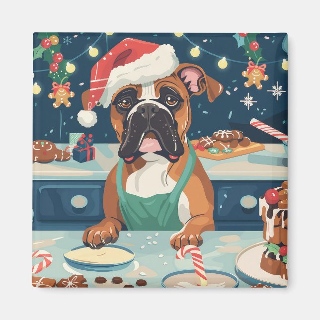 Íman Boxer Feriado de Confeitaria: Natal Festivo (Frente)